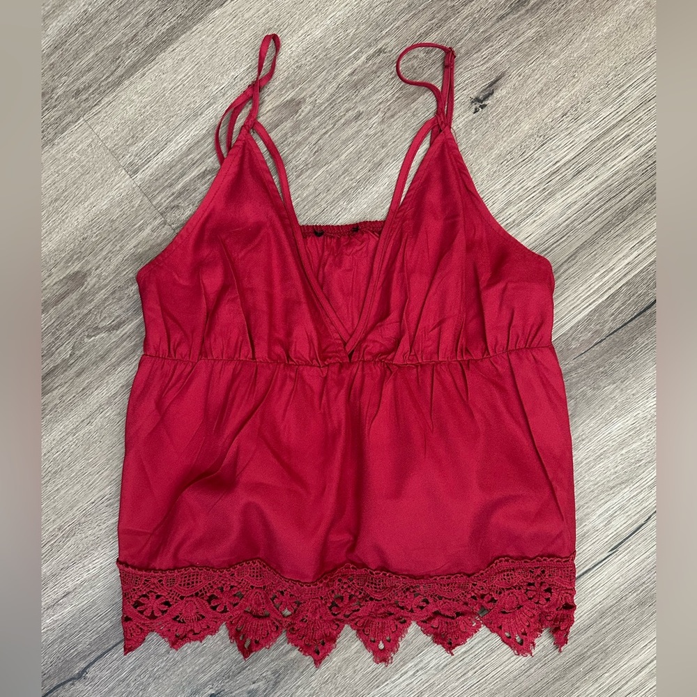 Flowy plunge tank top